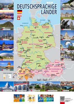 Skladaná mapa: Deutschprachige Länder Mapa