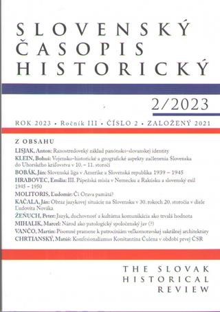 Kniha: Slovenský časopis historicKý  2 / 2023 - 1. vydanie
