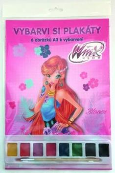 Doplnk. tovar: Winx Club fashion Vybarvi si plakát - S barvami + štětcem