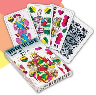 karty: Dvojhlavé hracie karty 32 listov / Dvouhlavé hrací karty 32 listů - Mariášové karty