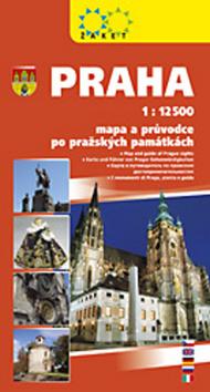 Skladaná mapa: Praha - 1:12.500 mapa a průvodce po pražských památkách