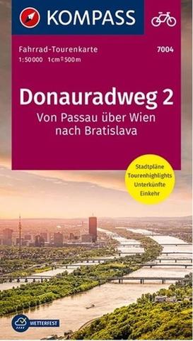 Skladaná mapa: Donauradweg 2, Von Passau über Wien nach Bratislava 7004