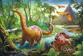 Puzzle: Puzzle Dinosauři na cestách - 60 dílků