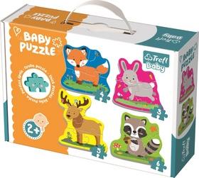 Puzzle: Baby puzzle Zvířata v lese 4v1 - (3,4,5,6 dílků)