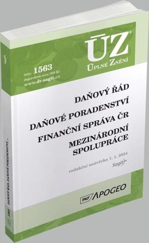 Kniha: ÚZ 1563 Daňový řád, Finanční správa, Daňové poradenství, Platby v hotovosti - 1. vydanie