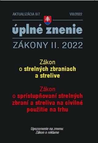 Kniha: Aktualizácia II/7 2022 – Strelné zbrane a strelivo