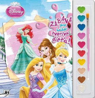 Kniha: Zábava pre každé tvorivé dieťa! Disney Princezné - Vymaľovanky s vodovými farbami a štetcom A5 - 1. vydanie - Lubomír Král, Walt Disney