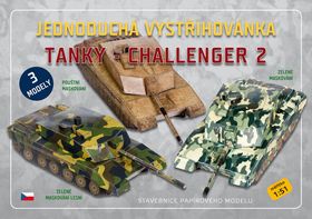 Ostatné: Jednoduchá vystřihovánka Tanky -  Challenger 2 - Stavebnice papírového modelu