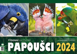 Kalendár stolný: Papoušci týdenní stolní kalendář 2024