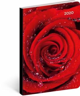 Knižný diár: Ultralehký diář Růže 2020, 11 × 17 cm