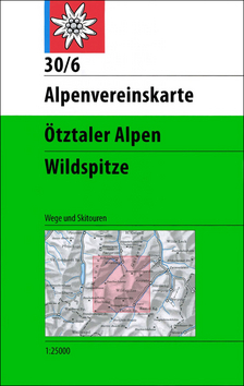 Skladaná mapa: Ötztaler Alpen Wildspitze 1:25 000 - Alpenvereinskarte 30/6
