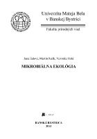Kniha: Mikrobiálna ekológia - Martin Rulík, Veronika Holá