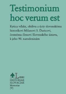 Kniha: Testimonium hoc verum est