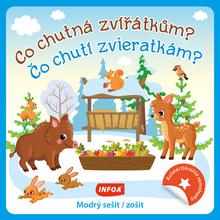 Kniha: Co chutná zvířátkům?/Čo chutí zvieratkám? - modrý sešit/zošit - 1. vydanie