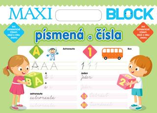Kniha: Maxi block Písmena a čísla - Dve zotierateľné strany: zmaž a hraj znovu