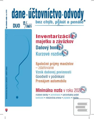 Kniha: DUO 12/20201 – Dane, účtovníctvo, odvody bez chýb, pokút a penále - Ján Mintál; Zuzana Cingelová; Anton Kolembus