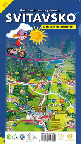 Skladaná mapa: Ručně malovaná cyklomapa Svitavsko - Malované dětmi pro děti