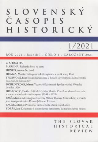 Kniha: Slovenský časopis historický 1/2021 - 1. vydanie