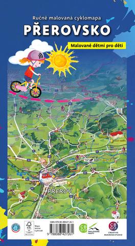 Skladaná mapa: Ručně malovaná cyklomapa Přerovsko - Malované dětmi pro děti