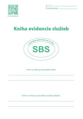Kniha: Kniha evidencie služieb - súkromná bezpečnostná služba SBS