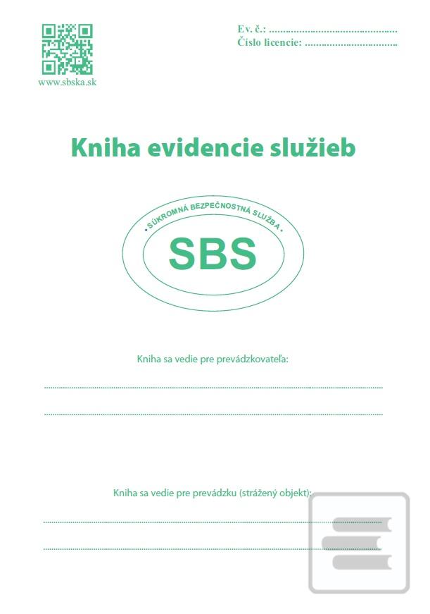 Kniha: Kniha evidencie služieb - súkromná bezpečnostná služba SBS