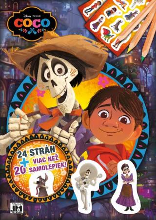 Kniha: 24 strán + viac než 20 samolepiek! Coco - Vymaľovanka A4 - 1. vydanie - Walt Disney