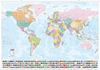 Nástenná mapa: Svět státy a území, nástěnná - 1 : 21 000 000
