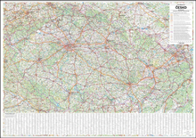 Nástenná mapa: Česko nástěnná automapa - 1 : 360 000