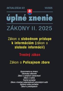 Kniha: Aktualizácia II/2 2025 Sloboda informácií - Trestný zákon a Policajný zbor