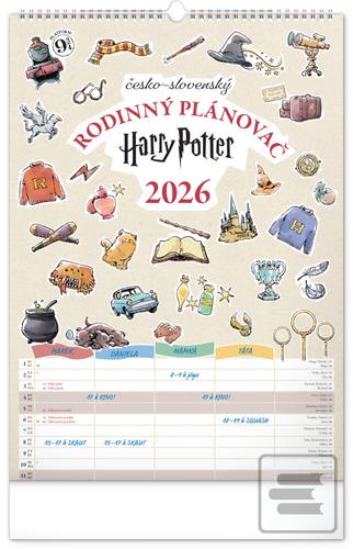 Kalendár nástenný: Rodinný plánovač Hary Potter 2026 - nástěnný kalendář - 1. vydanie