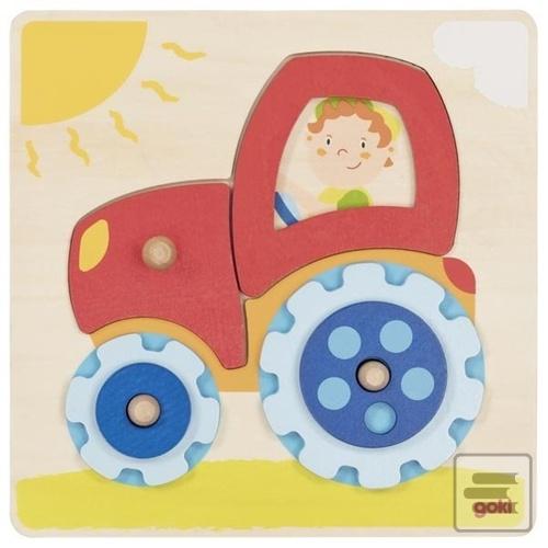Dřevěné puzzle Traktor 6…
