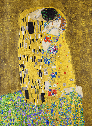 Puzzle: Dřevěné puzzle Art Gustav Klimt Polibek 200 dílků - 200 dílků