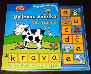 Kniha: Usilovná včielka - Na farme - Magnetická knižka krava - 1. vydanie - Daniela Reichstädterová