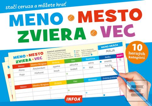 Stolová hra: Meno, mesto, zviera, vec - stačí ceruza a môžete hrať - 1. vydanie