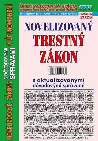 Kniha: Novelizovaný Trestný zákon s aktualizovanými dôvodovými správami  v úplnom znení (NZ 1/2025)