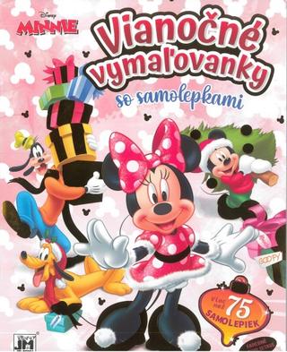Kniha: Vianočné vymaľovanky a samolepky/ Minnie - viac než 75 samolepiek, farebné aj trblietavé - 1. vydanie - Walt Disney
