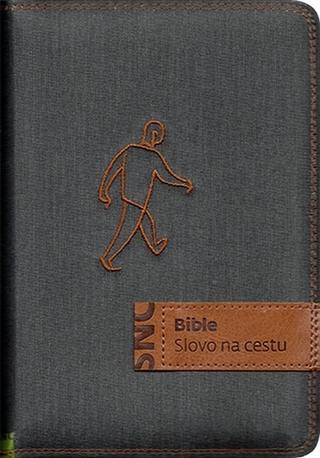 Kniha: Bible Slovo na cestu s poznámkami - šedočerné džínové plátno - 1. vydanie