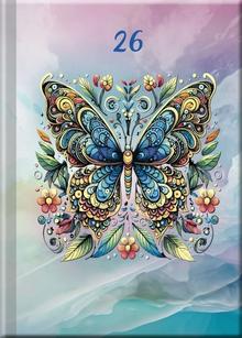 Knižný diár: Praktik denní diář 2026 Motýl