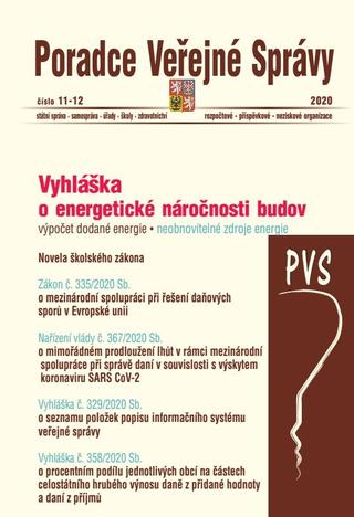 Kniha: PVS č. 11-12/2020 Novela školského zákona, Vyhláška č. 264/2020 Sb. o energetické náročnosti budov - 1. vydanie