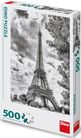 Puzzle: Puzzle Černobíla Eiffelova věž 500 dílků