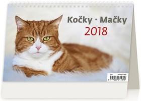 Kalendár stolný: Kočky - stolní kalendář 2018