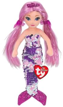 Hračka: Ty Mermaids LORELEI fialová mořská panna s flitry 27 cm