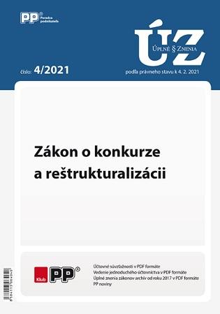 Kniha: UZZ 4/2021 Zákon o konkurze a reštrukturalizácii