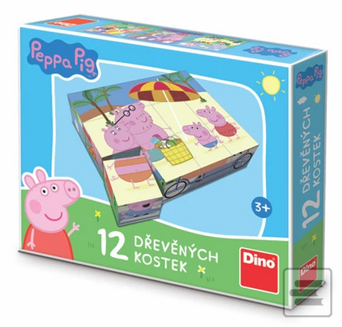 Dřevěné kostky Peppa Pig
