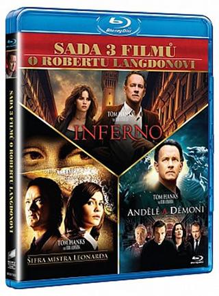 DVD: Sada 3 filmů o Robertu Langdonovi Blu-ra - 1. vydanie - Dan Brown