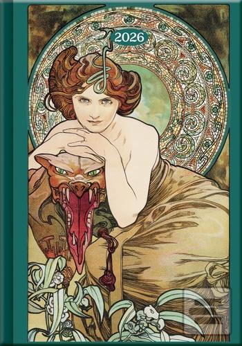 Knižný diár: Denní diář 2026 A5 Art Mucha