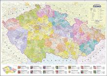 Nástenná mapa: Česko administrativní mapa - nástěnná, 1:500 000
