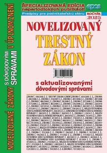 Kniha: Novelizovaný Trestný zákon s aktualizovanými dôvodovými správami v úplnom znení, NZ 11/2025