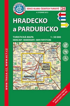 Mapa: KČT 24 Hradecko a Pardubicko