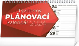 Ostatné kalendáre: Plánovací kalendár riadkový 2024 - stolový kalendár